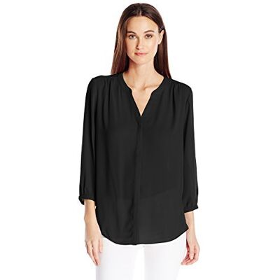 NYDJ Blus för kvinnor, Svart, XS Liten NYDJ Blus för kvinnor, Svart, XS Liten