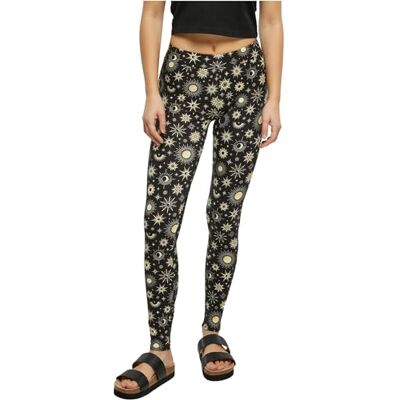 Urban Classics Ladies Soft AOP-leggings, damleggings, finns i många olika färger, storlekar XS – 5XL, Blacksun, 5XL Urban Classics Ladies Soft AOP-leggings, damleggings, finns i många olika färger, storlekar XS – 5XL, Blacksun, 5XL