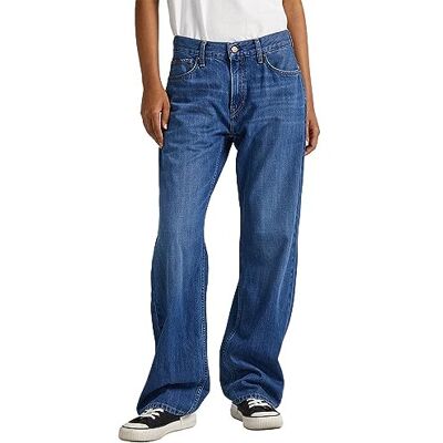 Pepe Jeans Nicky Noughties-jeans för kvinnor, Blå (Denim), 30W x 32L Pepe Jeans Nicky Noughties-jeans för kvinnor, Blå (Denim), 30W x 32L