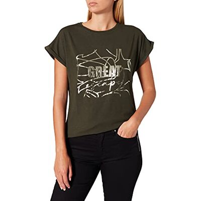 Taifun dam T-shirt, Moss Green mönstrad, 34 Taifun dam T-shirt, Moss Green mönstrad, 34