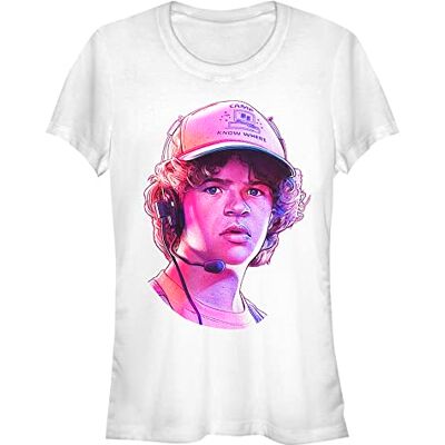 Stranger Things Dam Dusty Big Face Kortärmad T-shirt, vit, XXL, Vit, XXL Stranger Things Dam Dusty Big Face Kortärmad T-shirt, vit, XXL, Vit, XXL