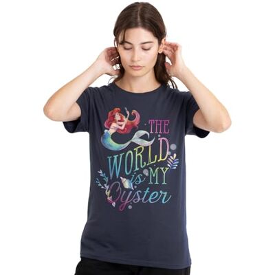 The Little Mermaid Den lilla sjöjungfruvärlden är min ostron dam t-shirt, djup marinblå, XX-Large, Djup marinblå, XXL The Little Mermaid Den lilla sjöjungfruvärlden är min ostron dam t-shirt, djup marinblå, XX-Large, Djup marinblå, XXL