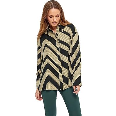 Minus Jalia långärmad damskjorta, djungelgrönt tryck, 8, Jungle Green Print, 34 SE Minus Jalia långärmad damskjorta, djungelgrönt tryck, 8, Jungle Green Print, 34 SE