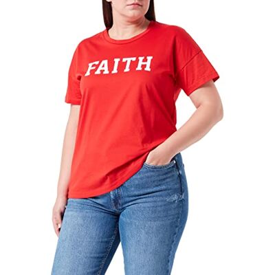 KAFFE dam T-shirt kortärmad blus grafiskt tryck, Adrenaline Rush, L KAFFE dam T-shirt kortärmad blus grafiskt tryck, Adrenaline Rush, L