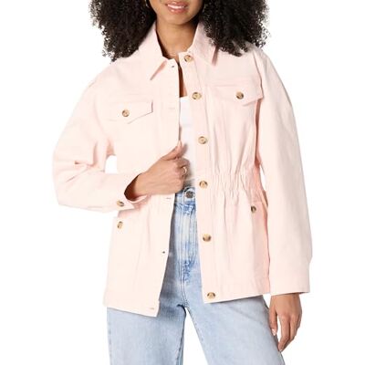 Amazon Essentials dam avslappnat – passande hängande axel mellanvikt bomull twill jacka, Rosa, XXL Amazon Essentials dam avslappnat – passande hängande axel mellanvikt bomull twill jacka, Rosa, XXL