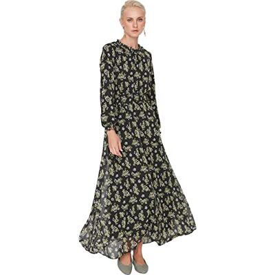 Trendyol Dam Mini Bodycon rund hals tröja klänning, flerfärgad, 38 Trendyol Dam Mini Bodycon rund hals tröja klänning, flerfärgad, 38