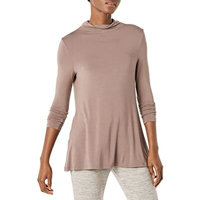Amazon Essentials damtröja långärmad Mock Neck Swing tunika (tidigare Daily Ritual), Dark Taupe, XX-Large Amazon Essentials damtröja långärmad Mock Neck Swing tunika (tidigare Daily Ritual), Dark Taupe, XX-Large