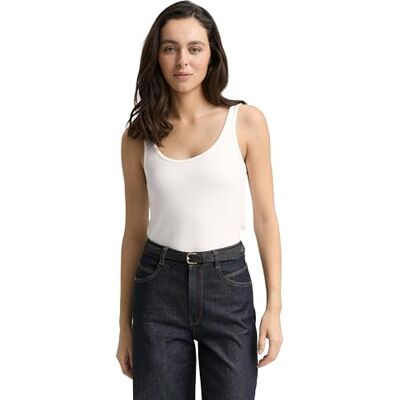 TOM TAILOR damtopp, 10315 viskande vit, XXL TOM TAILOR damtopp, 10315 viskande vit, XXL