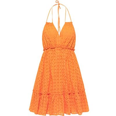 SIDONA Damsommarklänning med hålstift 19323137-SI01, orange, L, sommarklänning med hålstift, L SIDONA Damsommarklänning med hålstift 19323137-SI01, orange, L, sommarklänning med hålstift, L