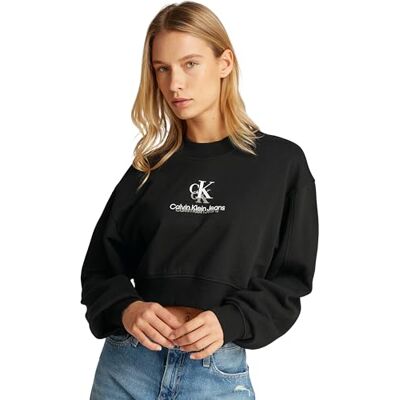Calvin CK JEANS Dam SHADOW GRAPHIC CREWNECK J20J225544, Svart (Svart (Ck Black), XXL, Svart (k svart), XXL Calvin CK JEANS Dam SHADOW GRAPHIC CREWNECK J20J225544, Svart (Svart (Ck Black), XXL, Svart (k svart), XXL