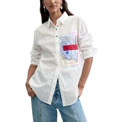 Desigual Damskjorta vit XS Desigual Damskjorta vit XS