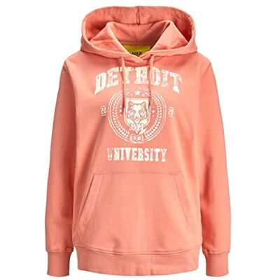 JACK & JONES JACK&JONES JXZOEY Relaxed LS Sweat Hood SWT Hoodie, Coral Haze/tryck: Detroit, XS, Korall haze/tryck: detroit, XS JACK & JONES JACK&JONES JXZOEY Relaxed LS Sweat Hood SWT Hoodie, Coral Haze/tryck: Detroit, XS, Korall haze/tryck: detroit, XS