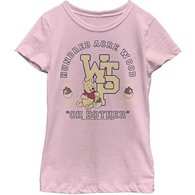 Disney Nalle Puh Collegiate Tjej Solid Crew T-shirt, Rosa, XS Disney Nalle Puh Collegiate Tjej Solid Crew T-shirt, Rosa, XS