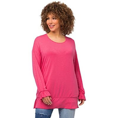Ulla Popken dam-T-shirts, Rosa röd, 50-52 Ulla Popken dam-T-shirts, Rosa röd, 50-52