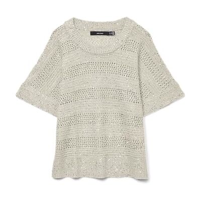 VERO MODA dam Vmleilani Stripe Ss O-hals tröja, Björk, L VERO MODA dam Vmleilani Stripe Ss O-hals tröja, Björk, L