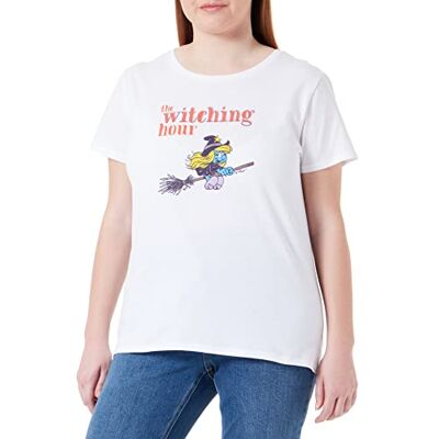 The Smurfs The Smurfarna WOSMURFTS016 T-shirt, vit, XXL dam, Vitt och blått, XXL The Smurfs The Smurfarna WOSMURFTS016 T-shirt, vit, XXL dam, Vitt och blått, XXL