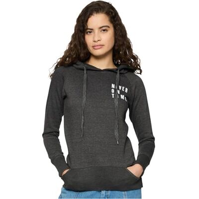 Tee för män kvinnor Never On Time Hoody L Charcoal, kol, L Tee för män kvinnor Never On Time Hoody L Charcoal, kol, L
