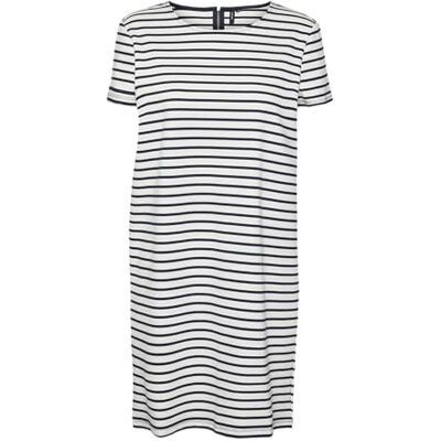 VERO MODA VMABBY SS Short Zip Dress JRS NOOS, Snövit/ränder: marinblå blazer, XS VERO MODA VMABBY SS Short Zip Dress JRS NOOS, Snövit/ränder: marinblå blazer, XS