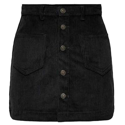 ONLY Onlamazing Hw Cord Skirt PNT Noos Cordrock Mini, svart, XXS ONLY Onlamazing Hw Cord Skirt PNT Noos Cordrock Mini, svart, XXS