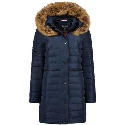 Geographical Norway Charlize dam lång tjock parkas varm dam höst vinter tunn kappa med huva fuskpäls vindjacka elegant dunjacka för kvinnor (marinblå M), Marin, M Geographical Norway Charlize dam lång tjock parkas varm dam höst vinter tunn kappa med huva fuskpäls vindjacka elegant dunjacka för kvinnor (marinblå M), Marin, M