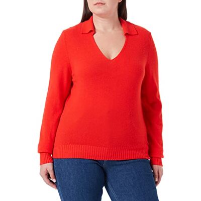 United Långärmad pikétröja för damer, Röd 35D, XL United Långärmad pikétröja för damer, Röd 35D, XL