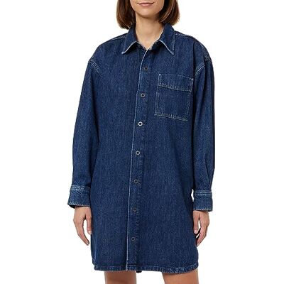 G-STAR RAW Överdimensionerad denimklänning, Blå (Antik Waterfront D23675-d301-g228), L G-STAR RAW Överdimensionerad denimklänning, Blå (Antik Waterfront D23675-d301-g228), L