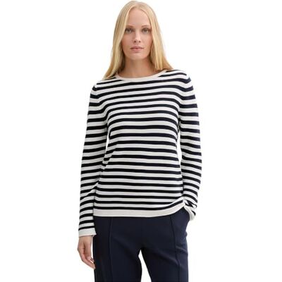 TOM TAILOR damtröja, 37639 – mörk marinblå vit randig, 3XL TOM TAILOR damtröja, 37639 – mörk marinblå vit randig, 3XL