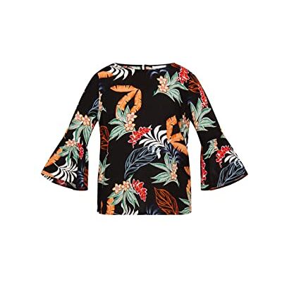 SANIKA Damblus, Svart flerfärgad, S SANIKA Damblus, Svart flerfärgad, S