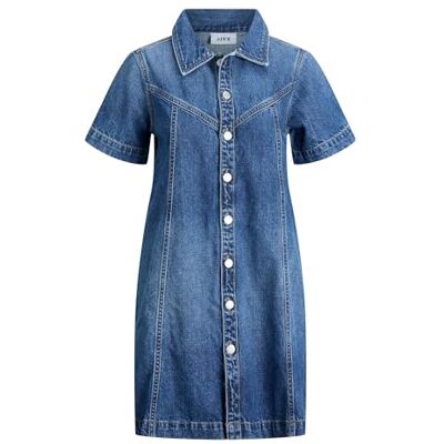 JJXX Jxamara A form Ss Dress R282 DNM Ln, Mellanblå denim, XL JJXX Jxamara A form Ss Dress R282 DNM Ln, Mellanblå denim, XL