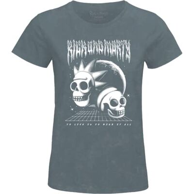 Rick and Morty stuff Rick Et Morty T-shirt dam, Urtvättad grå, M Rick and Morty stuff Rick Et Morty T-shirt dam, Urtvättad grå, M