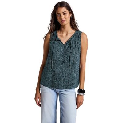 Street One chiffongblus med tryck, Djupvatten blå, 36 Street One chiffongblus med tryck, Djupvatten blå, 36
