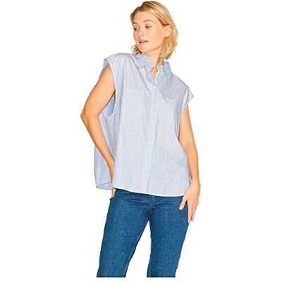 JJXX JACK&JONES Women's JXETTA SL POPLIN skjorta SN blus, vit/ränder: Multi, S JJXX JACK&JONES Women's JXETTA SL POPLIN skjorta SN blus, vit/ränder: Multi, S