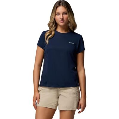 Columbia Zero Rules Light kortärmad T-shirt med rund hals för dam, marinblå, storlek XL Columbia Zero Rules Light kortärmad T-shirt med rund hals för dam, marinblå, storlek XL