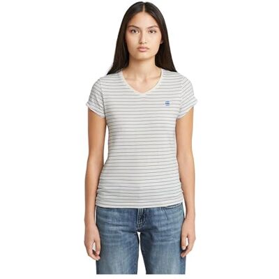 G-STAR RAW G-STAR, Eyben Slim V-Neck Top 2.0, Flerfärgad (Plein Air Highlight Stripe D24533-d244-h375), XL G-STAR RAW G-STAR, Eyben Slim V-Neck Top 2.0, Flerfärgad (Plein Air Highlight Stripe D24533-d244-h375), XL