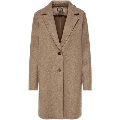 ONLY Dam kappa Onlcarrie bonded coat Otw Noos, woodsmoke melange, XL ONLY Dam kappa Onlcarrie bonded coat Otw Noos, woodsmoke melange, XL