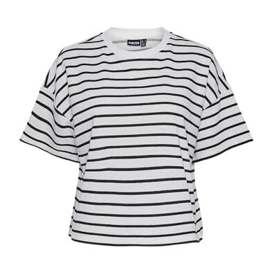 PIECES Sweatshirt för kvinnor, Molndansare/ränder: svart, M PIECES Sweatshirt för kvinnor, Molndansare/ränder: svart, M