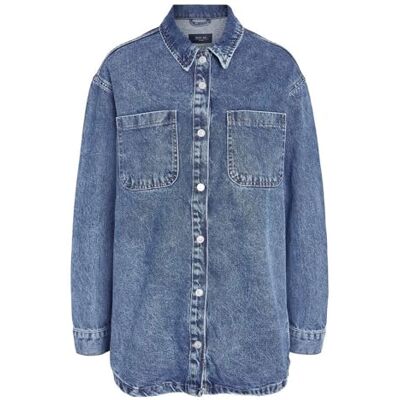 NOISY MAY NMALVA L/S denim Shacket AZ351MB NOOS jacka, blå, M, blå, M NOISY MAY NMALVA L/S denim Shacket AZ351MB NOOS jacka, blå, M, blå, M