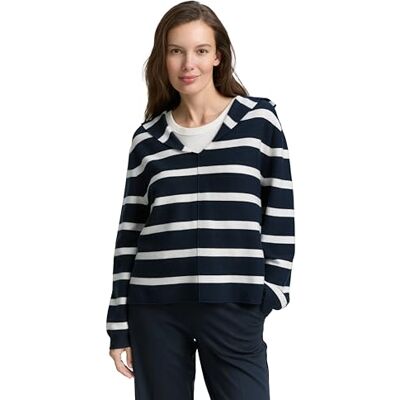 TOM TAILOR damtröja, 38588 – Big Navy Knit Stripe, XXS TOM TAILOR damtröja, 38588 – Big Navy Knit Stripe, XXS