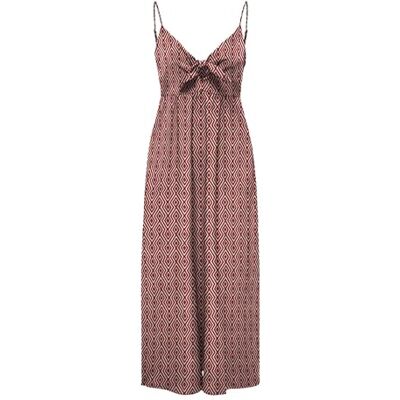 ONLY Onlnova Life Vis Jules Long Dress AOP, Karanda röd, M ONLY Onlnova Life Vis Jules Long Dress AOP, Karanda röd, M