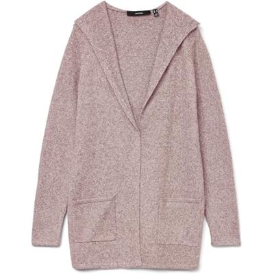 VERO MODA kvinnlig kofta VMDOFFY LS öppen huva cardigan GA NOOS, Träros, XL VERO MODA kvinnlig kofta VMDOFFY LS öppen huva cardigan GA NOOS, Träros, XL
