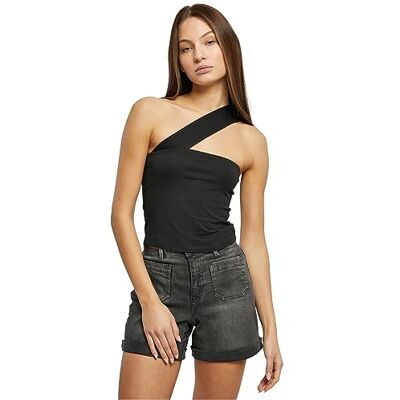 Urban Classics Ladies One Strap Top kvinnor topp svart basics, streetwear, svart, XXL Urban Classics Ladies One Strap Top kvinnor topp svart basics, streetwear, svart, XXL