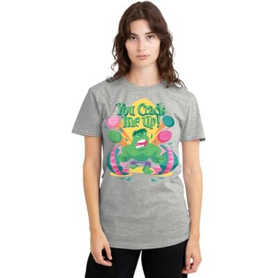 Hulk You Crack Me Up dam-t-shirt, atletisk ljung, liten, Atletisk Heather, S Hulk You Crack Me Up dam-t-shirt, atletisk ljung, liten, Atletisk Heather, S