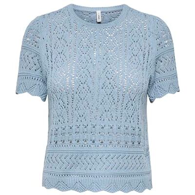 ONLY Onlelke Life Ss Structure O-Neck KNT Nca, Tradewinds, M ONLY Onlelke Life Ss Structure O-Neck KNT Nca, Tradewinds, M
