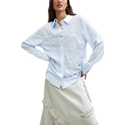 Desigual Blå damskjorta M Desigual Blå damskjorta M