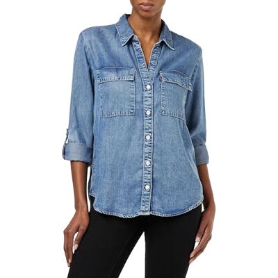 Levi's Doreen Utility skjorta för kvinnor, I lappar 2, XS Levi's Doreen Utility skjorta för kvinnor, I lappar 2, XS