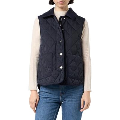 GANT QUILTED VEST WITH CORD Detaljer, Kvällsblå, S GANT QUILTED VEST WITH CORD Detaljer, Kvällsblå, S