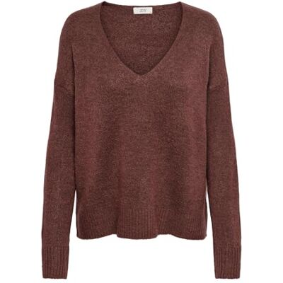JDY elanora L/S V-ringströja. KNT Noos, Körsbär mahogny, XL JDY elanora L/S V-ringströja. KNT Noos, Körsbär mahogny, XL