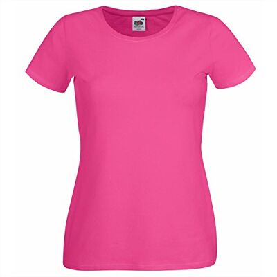 Fruit of the Loom Original T-skjorta för kvinnor, fuchsia, S Fruit of the Loom Original T-skjorta för kvinnor, fuchsia, S