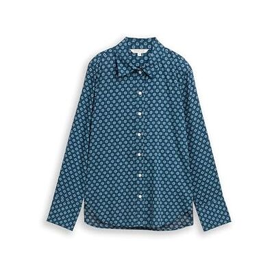 TOM TAILOR dam 1047586 blus, 38407-blågrön geometrisk minimal design, 18, 38407 – blågrön geometrisk minimal design, 44 TOM TAILOR dam 1047586 blus, 38407-blågrön geometrisk minimal design, 18, 38407 – blågrön geometrisk minimal design, 44