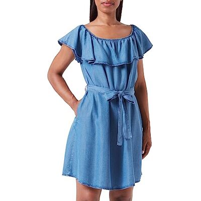 MUSTANG Damstil Pippa Tencel avslappnad klänning, mellanblå 500, 46, Medelblå 500, 46 SE MUSTANG Damstil Pippa Tencel avslappnad klänning, mellanblå 500, 46, Medelblå 500, 46 SE